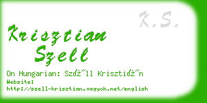 krisztian szell business card